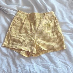 Yellow Gingham Shorts